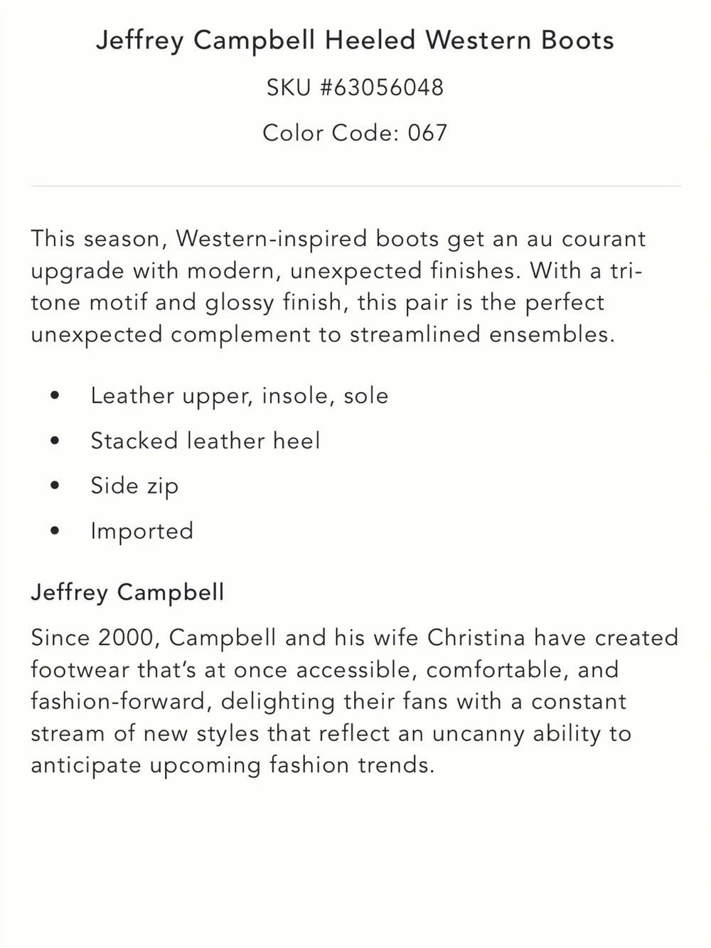 Anthropologie Jeffrey Campbell Heeled Western Boots - Picture 5 of 8